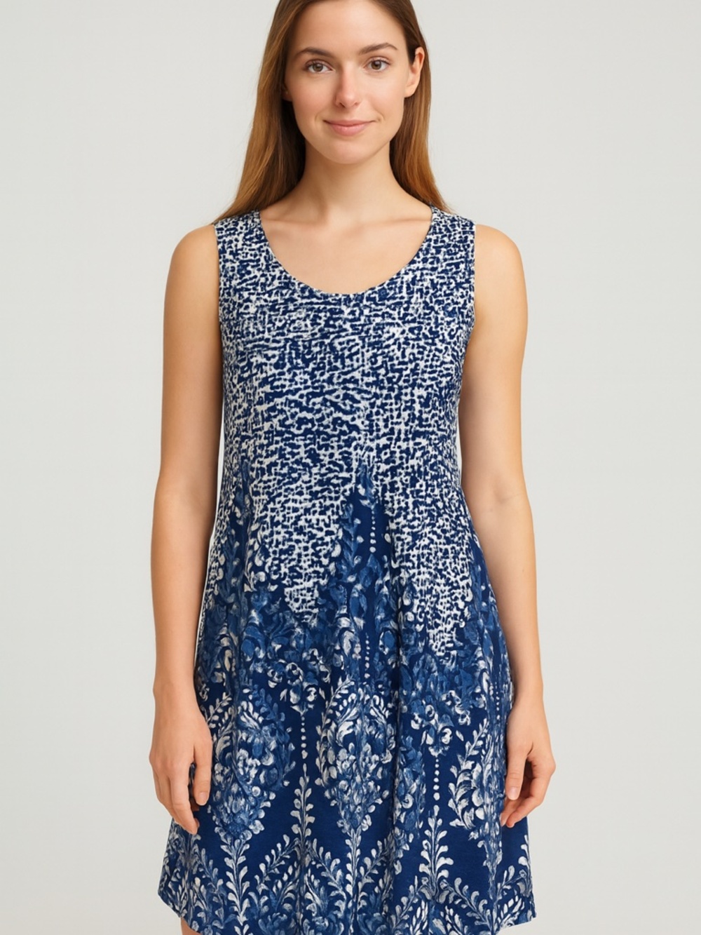 PLUS sized short sleeveless dress with pockets 2X -  POCKETS!
